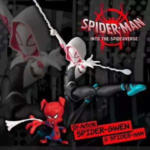 SV-Action Spider-Man: Into the Spider-Verse Spider-Gwen & Spider-Ham Figure Set - Picture 1 of 15