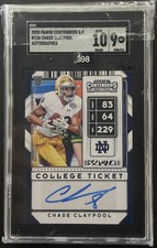 2020 Panini Contenders Draft Picks College Ticket Autograph #136 SGC Graded 9(10