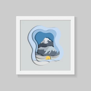 Everest Wall Art, mountain 3D effect Print Poster, everest themed wall print - Picture 1 of 16