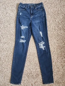 American Eagle Outfitters Damen Gr. 10 Xlong Curvy Super High Rise Jegging Jeans - Bild 1 von 8