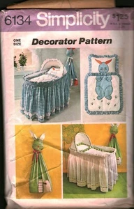 6134 Simplicity SEWING Pattern Misses Baby's Basket Skirt Liner Diaper Stacker - Picture 1 of 2