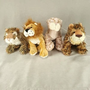 Ganz Webkinz Big Cat Lot Plush Snow Leopard Tiger Lion Leopard No Codes - Picture 1 of 21