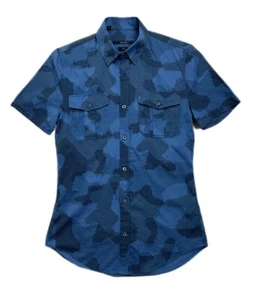 Gucci Button Up Shirt Skinny Camo Patterned Size 15" / 38 - Picture 1 of 11