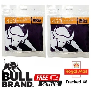 Bull Brand Ultra Slim Filter Tips Tabak Rolling Smoking 450 Tips pro Packung - Bild 1 von 4