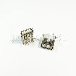 US Stock 10x USB Type-A Female 4 Pin PCB Mount Socket Plug Connector Right Angle - Picture 1 of 2
