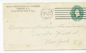 Asesores de la Junta de Estados Unidos 1895 Trenton, Nueva Jersey NY #U311 máquina cancelar Z - Imagen 1 de 2