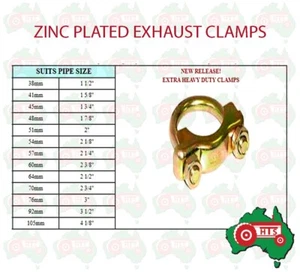 Tractor Heavy Duty Zinc Plated Exhaust Clamp 1 1/2" to 4 1/8" (38mm - 105mm) - Picture 1 of 2