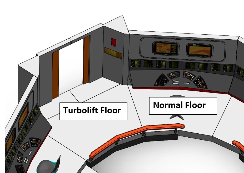 Piso puente Star Trek Tos para diorama de figura Mego de 8 pulgadas (1:9) Foto 1 de 1