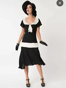 unique Vintage Flapper Dress Medium new Gatsby - Picture 1 of 5