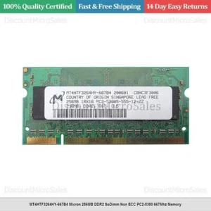 MT4HTF3264HY-667B4 Micron 256MB DDR2 SoDimm Non ECC PC2-5300 667Mhz Memory - Picture 1 of 1