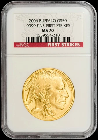 2006 $50 Gold American Buffalo NGC MS70 FIRST STRIKES Cover