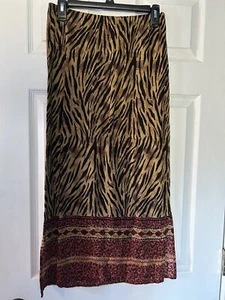 Maxi Falda Boho Estampado Animal y Tribal 10p Rayón con Algo Elástico, Preciosa - Imagen 1 de 6