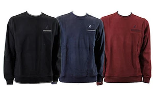 Maglia uomo blu nero bordeaux girocollo Australian manica lunga cotone micropile - Foto 1 di 1