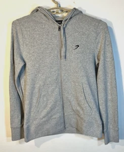 Boxraw Gr. Medium grau Fleece Hoodie mit durchgehendem Reißverschluss und Metalllogo - Bild 1 von 8