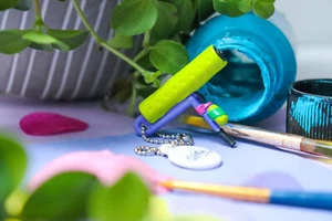 Splatoon 2 Buki Mascot Anhänger: Klecksroller [Neon Gelb] - Picture 1 of 2