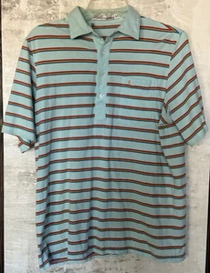 Polo Criquet uomo media verde a righe cotone golf preppy - Foto 1 di 5