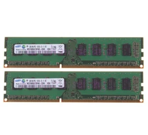 Samsung 4GB 2X 2GB PC3-10600 DDR3 1333MHz 240pin UDIMM Desktop Memory For Intel - Picture 1 of 6