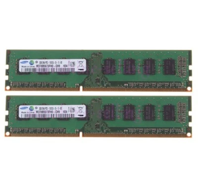 Samsung 4GB 2X 2GB PC3-10600 DDR3 1333MHz 240pin UDIMM Desktop Memory For Intel - Image 1 of 4