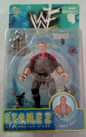 Owen Hart WWF Stomp Underwater Siege 2 Wrestling Action Figure NIB JAKKS Pacific Cover