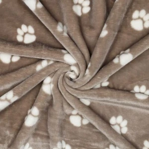 0,5 m Wellness Fleece  Hunde Pfote  Stoff Meterware ve - Bild 1 von 14