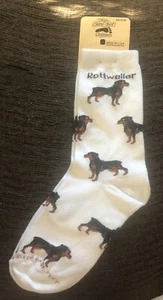 FOR BARE FEET ORIGINALS ROTTWEILER DOG SOCKS MEDIUM Brand NEW U.S.A - Picture 1 of 3
