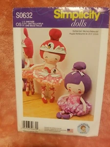 Simplicity 22 Zoll Puppenmuster S0632 Stofftier Ballerina Dolls & Daydreams Serie - Bild 1 von 3