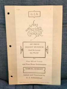 God So Loved The World  GIA Publications G-1819 1974 4 Voice SATB 4 Brass - Picture 1 of 3