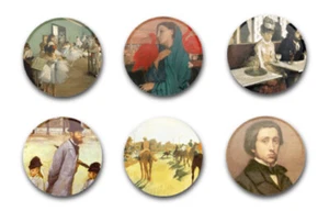 INSIGNIAS BOTÓN 1" 25MM X6 ARTISTAS DEGAS - Imagen 1 de 1