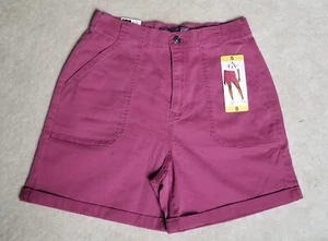 NWT Gloria Vanderbilt Utility Shorts S Cargo Style Elastic Back Zip Pkts MINT - Picture 1 of 10