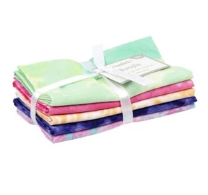 Fat Quarters Spring Tie-dye Cotton Fabric 5 Pc Bundle - Picture 1 of 2