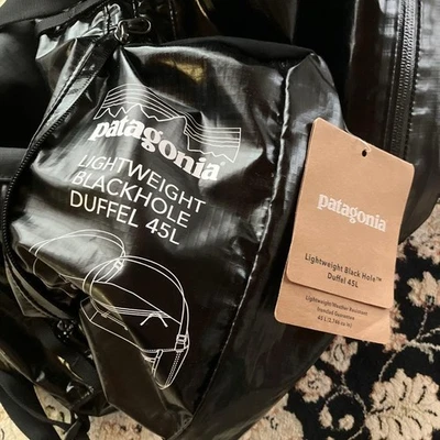Patagonia Black Hole Duffle 45L All Black Lightweight Tag Rare 2017 - Image 1 of 4