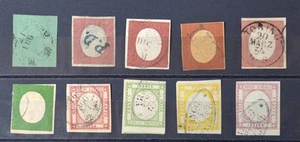 Sardinia Italy stamps 10 on stock card mixed (HcD84) - Bild 1 von 3