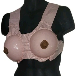 Fake Boobs Breasts Inflatable Stag Do Funny Fancy Dress Costume Outfit Mens - Picture 1 of 3