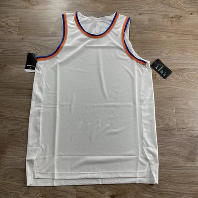 Пустая мужская белая футболка Nike Aeroswift New York NY Knicks размер 52 XL AH8795-100 - Изображение 1 из 4