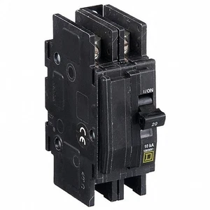 Square D QOU220 Mini Leitungsschutzschalter, QOU, 20A, 2-polig, 120/240VAC, 10kA - Bild 1 von 2
