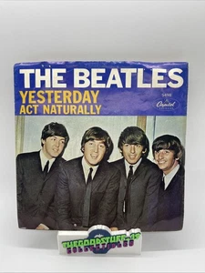 THE BEATLES Yesterday/Act Naturally 1965 Capitol 5498-Picture Aleeve 45 RPM Viny - Imagen 1 de 6