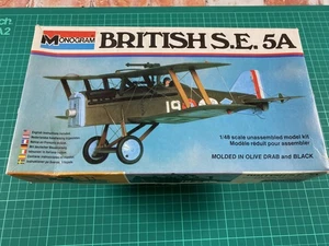 Monogram 1/48 5205 British S.E. 5A  Bi Plane Model Kit (1) - Picture 1 of 6