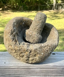 Ancient Native American Artifacts Mortar & Bell Pestle Mano Y Metate Missouri - Picture 1 of 9