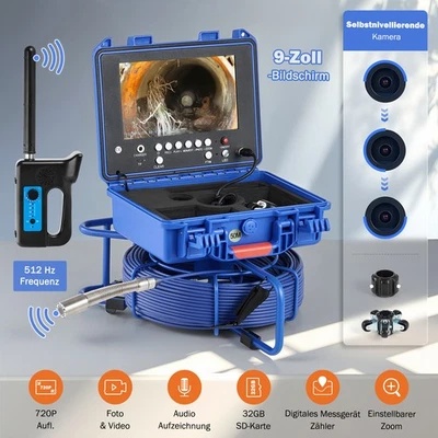 ‎ZELCAN ZELCAN 30-50m 4.3/7/9"Rohrkamera Kanalkamera Inspektionskamera Rohr Ortungsgerät