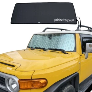 Fit For Toyota FJ Cruiser 07-14 Front Windshield Black Silver Privacy Sunshade - Picture 1 of 11
