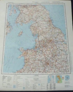 Landkarte Militärkarte DDR, Großbritannien N-30 Birmingham, MDI, MNV 1966 - Bild 1 von 3