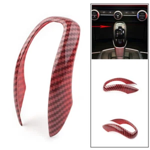 Cuffia cambio auto fibra di carbonio rossa per Alfa Romeo Giulia Stelvio 2017-2020 18 - Foto 1 di 12
