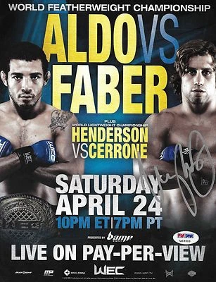 Urijah Faber Signed WEC 48 8.5x11 Poster PSA/DNA COA UFC Photo Picture Autograph - Image 1 of 4