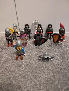 Playmobil Knights/Vikings Figure X9 Bundle With Accessories - Picture 1 of 6