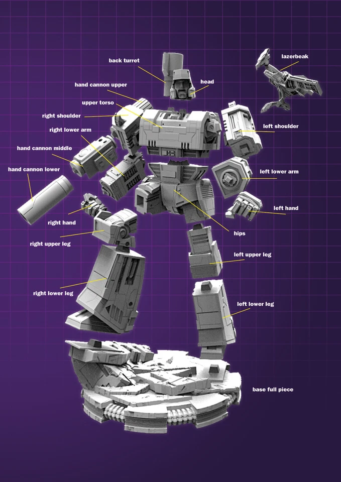 Kit Modelo Estatua Escultura Resina Megatron Sin Pintar/Sin Montar Foto 1 de 1