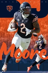 NFL Chicago Bears - D.J. Póster deportivo Moore 24-Costacos - Imagen 1 de 3