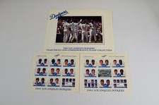 Los Angeles Dodgers 1991 Team Photo Commemorative Stamp Collection Baseball MLB