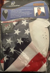 New NEODANNA U.S. Flag Neoprene Face Mask with Cotton Bandanna VELCRO CLOSURE - Picture 1 of 5