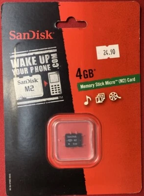 MEMORIA MEMORY STICK MICRO 4GB SANDISK NUOVA SIGILLATA - Immagine 1 di 2