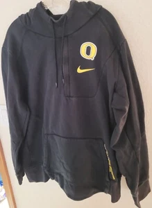 Oregon Ducks Nike Hooded Pullover Sweatshirt Size XL 25.5" Chest 27.5" L Black - Picture 1 of 8